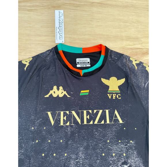 KAPPA VENEZIA FC Soccer Jersey Kombat Short Sleeve Crew Neck Men Blue‎ SIZE M - Picture 2 of 7